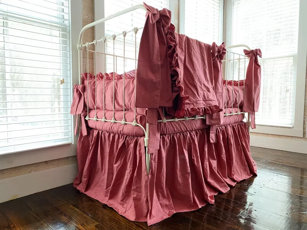 Blush Pink Baby Girl Crib Bedding Set