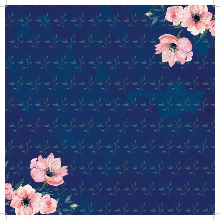 Crafter's Companion Paper Pad 12"x 12" 20 pack - Blush & Blue Florals