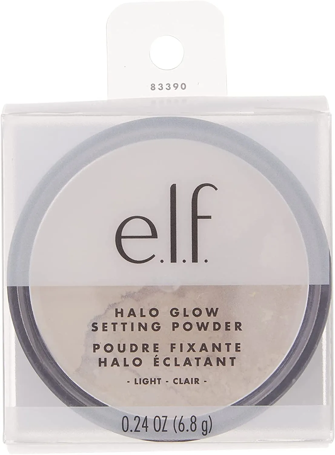 e.l.f. Halo Glow Setting Powder, Silky, Weightless, Blurring, Smooths, Minimizes Pores and Fine Lines, Creates Soft Focus Effect, Light, Semi-Matte Finish, 0.24 Oz