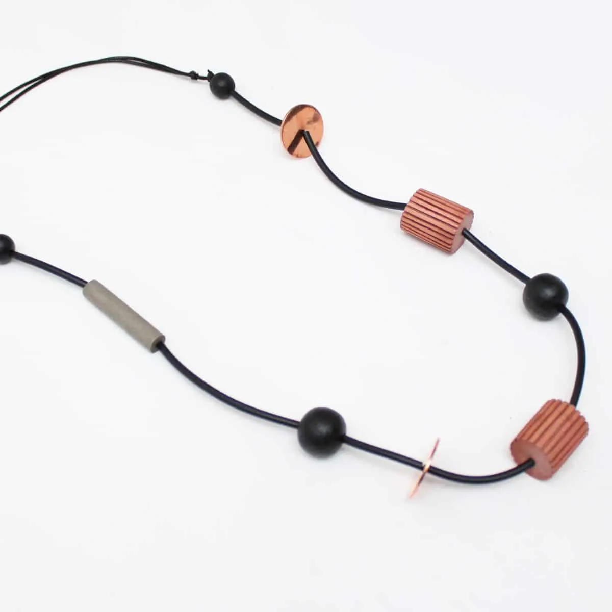 Layla Reclaimed Wooden Necklace Blush