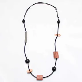 Layla Reclaimed Wooden Necklace Blush