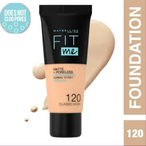 Maybelline Fit Me Matte   Poreless Liquid Foundation Ideal For Normal To Oily Skin