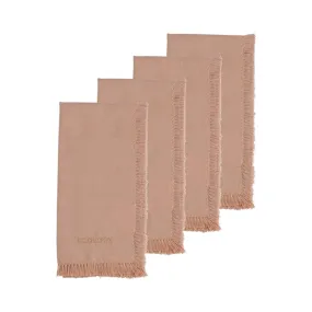 Napkins Fray S4 45x45 Blush