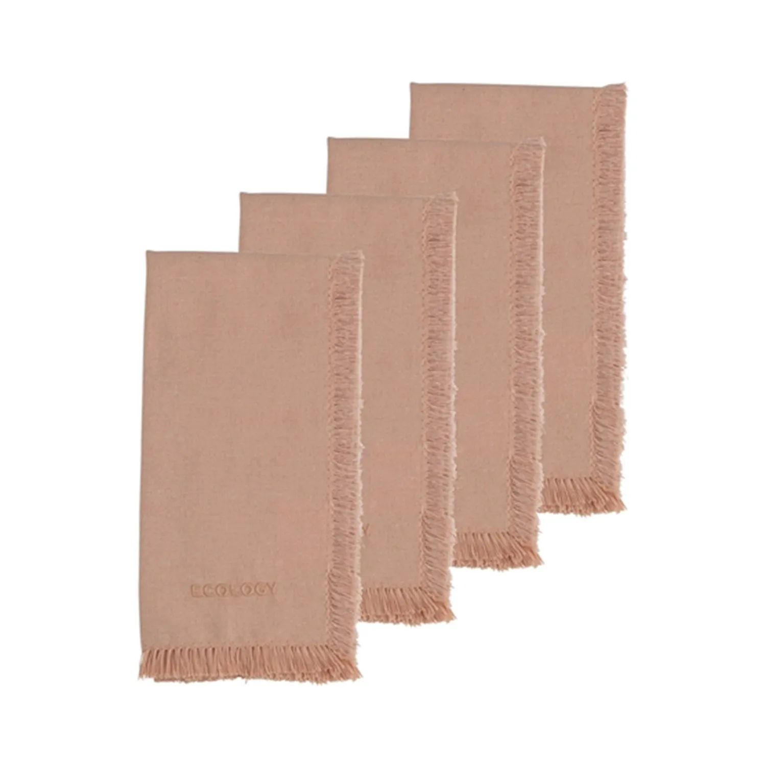 Napkins Fray S4 45x45 Blush