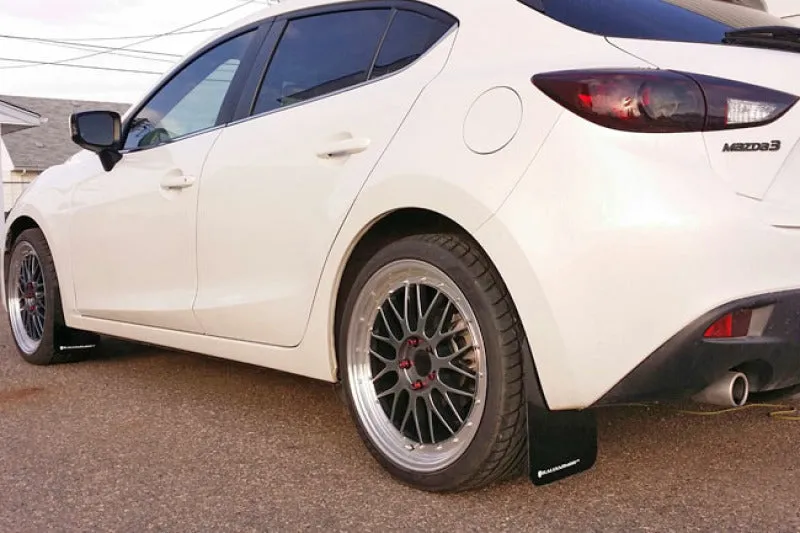 Rally Armor 2014  Mazda3/Mazdaspeed3 UR Black Mud Flap w/ White Logo