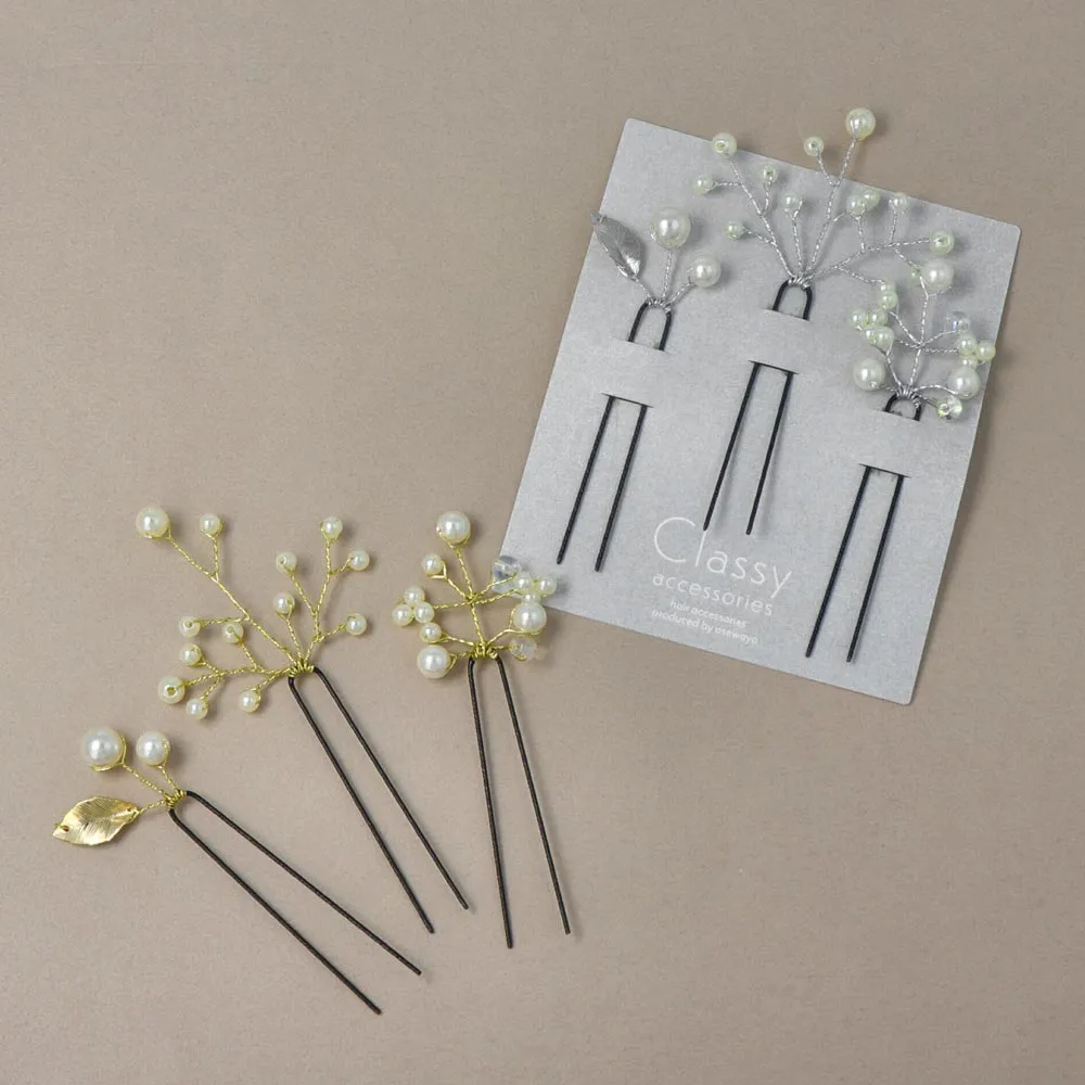 Spray Pearl Hairpin Set