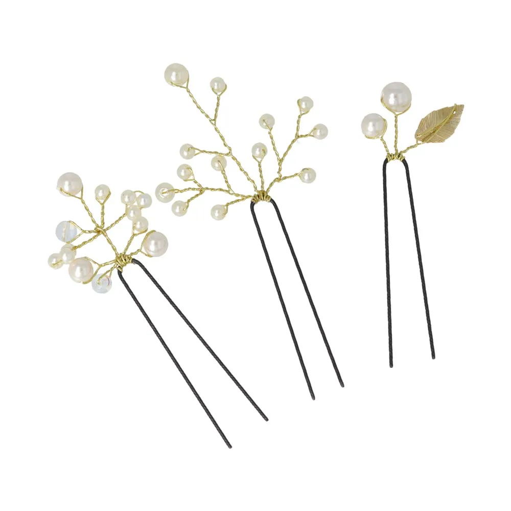 Spray Pearl Hairpin Set