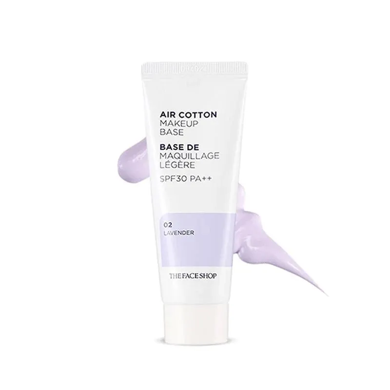 The Face Shop Air Cotton Makeup Base spf30 pa  , 02 Lavender