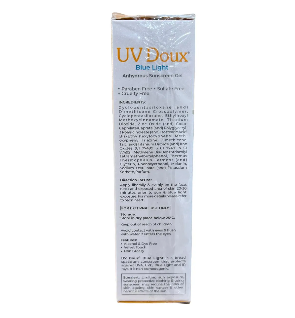 UV Doux anhydrous sunscreen gel SPF 50