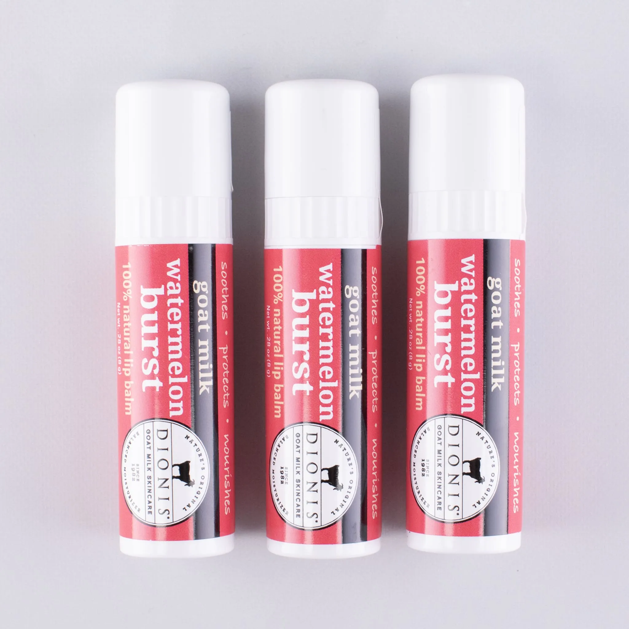 Watermelon Burst Goat Milk Lip Balm, Set of 3